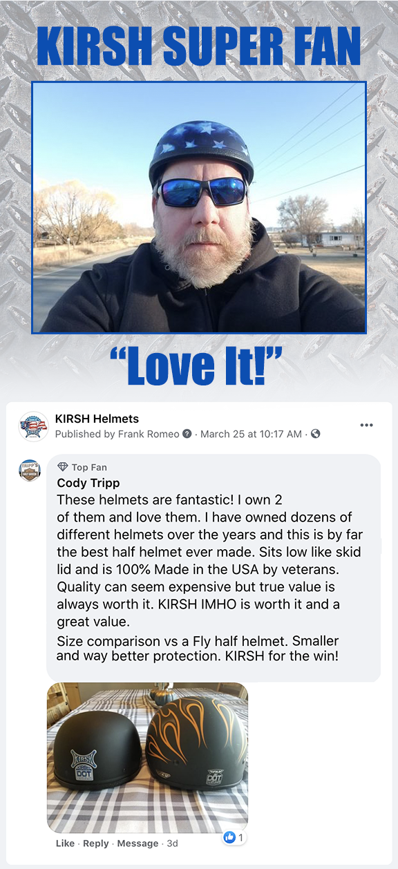 DOT Approved Motorcycle Helmet Technology KIRSH Helmets